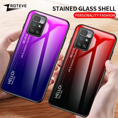 Redmi10 Case Gradient Tempered Glass Cover For Xiaomi Redmi 10 10A 10C 9 9A 9C 9T Xiomi Redmi9 Redmi10C Redmi10A Cases