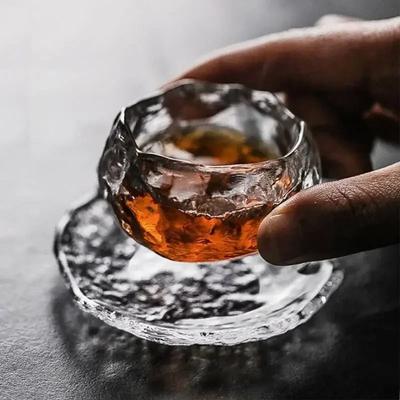 Japanese Style Glass Cup Tasting Transparent Tea Kongfu Master Teacup White Wine Water Glass Cup