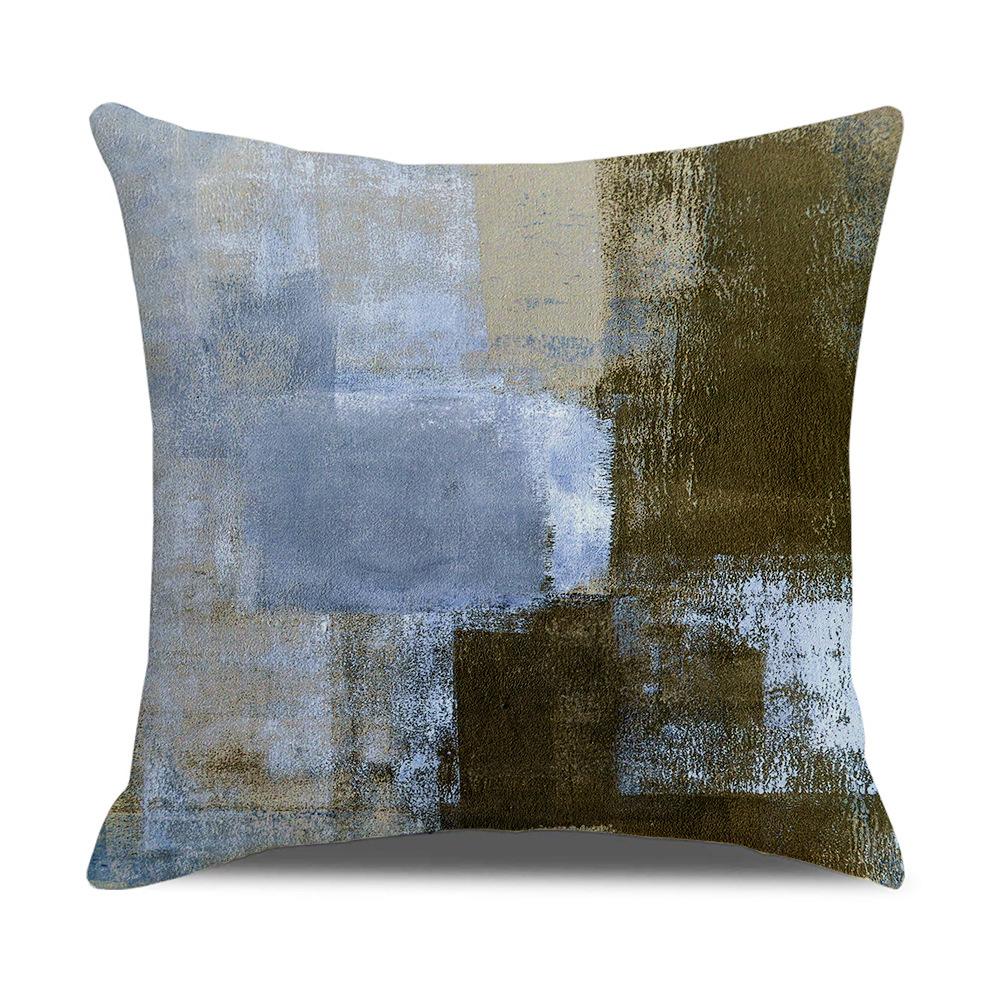Nordic Linen Cushion Abstract Bedside Backrest Pillow Cover Household Products Cushion Cover Cushion Cover