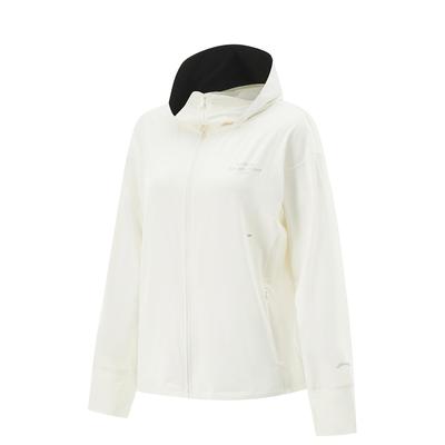 Li Ning Ice Silk Comfortable Breathable Loose Jacket Women Jacket Off-White AFDVE46-1