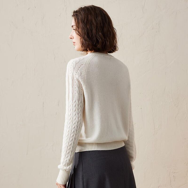 Kemengboka Women's Round Neck Thickened Cashmere Pullover Sweater