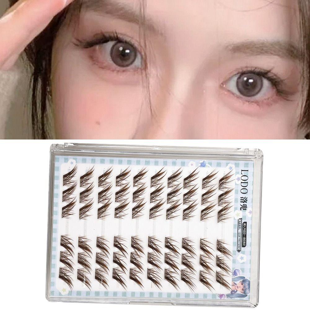 Manga Style Fox Lashes Natural Look Individual Fake Eyelashes  for At-Home Use