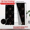 Set Of 2 Flat Printing Curtains Without Rod Heart Pattern Popular Drapes Festival Versatile Durable Polyester Curtain