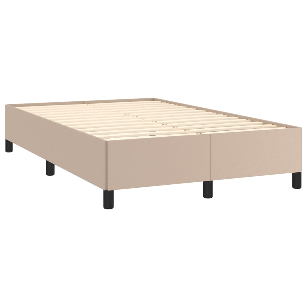 Bed Frame without Mattress Cappuccino Brown 120x190 cm Faux Leather