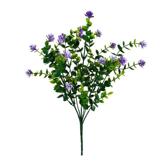 Artificial Camellia Flower with Eucalyptus Leaves 7 Fork Fake Flower with Stem UV Resistant Faux Bloom Indoor Outdoor Wedding Party Decoration