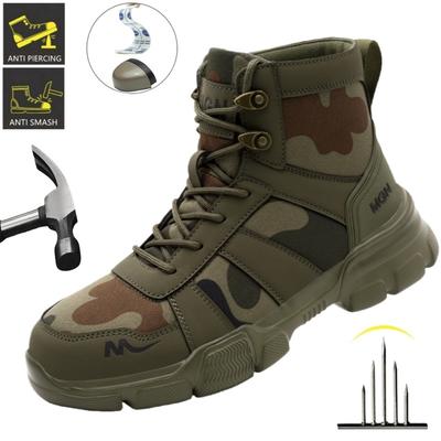 Botas de Trabajo Indestructibles Zapatos de Seguridad Hombre Zapatos con Puntera de Acero Zapatillas Antiperforación Mujer Zapatos de Trabajo Antideslizantes Botas Tácticas Hombre
