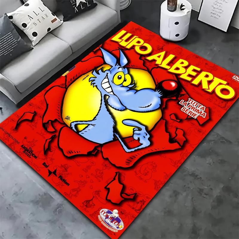 Lupo Alberto Carpet Rug for Living Room Bedroom Home Sofa Decoration,Kids play Nonslip Floor Mat