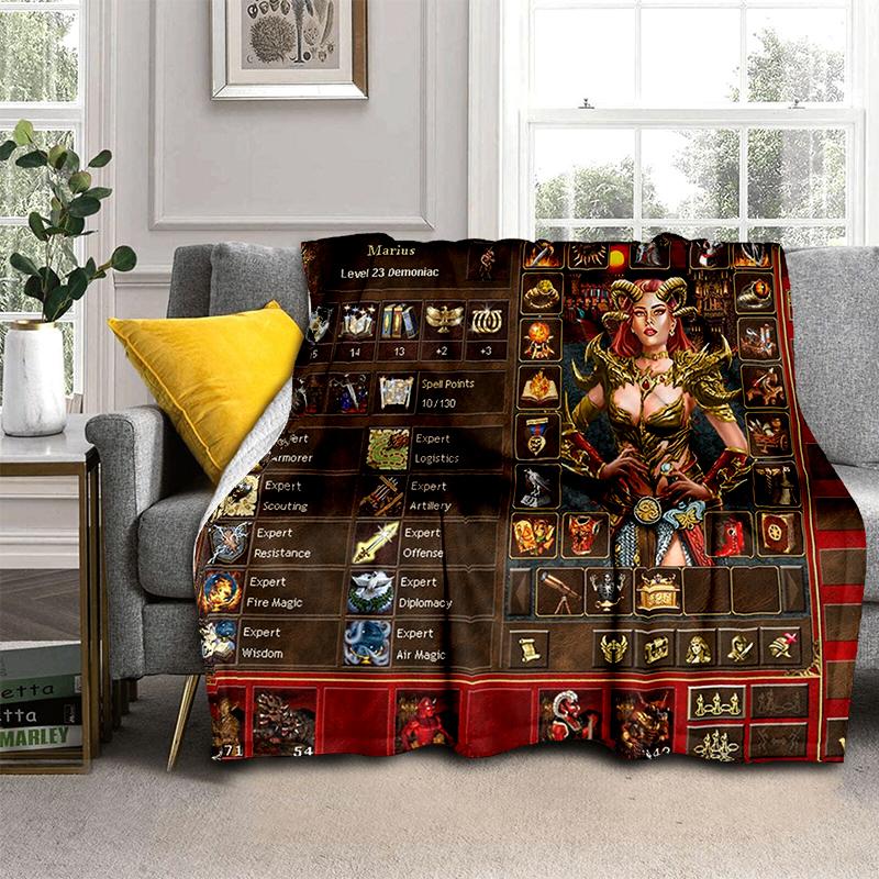 HOMM Game 9 Factions Races Stronghold Dwelling Creatures Heroes of Might and Magic Soft Blanket for Living Room Bedroom Bed Sofa