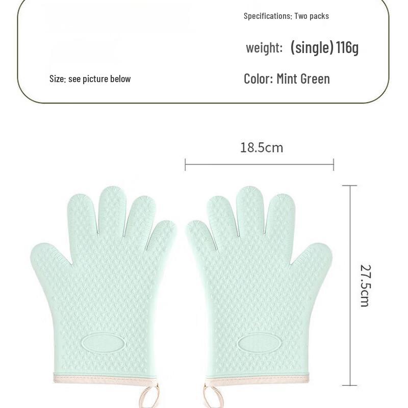 Zhi Shi Double Layer Five-Finger Oven Gloves