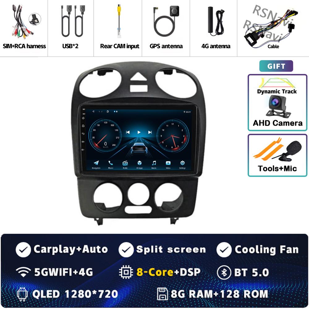 Android 14 Carplay Auto For VW Volkswagen Beetle 2000 2001 - 2012 Car Radio 4G WIFI Player Multimedia Srereo Navigation Video BT