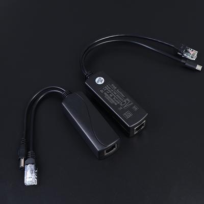 DC48V zu 5V Micro-USB POE-Splitter POE-Stecker Adapterkabel-Splitter IP-Kamera Stromversorgungsmodul Ethernet 100M