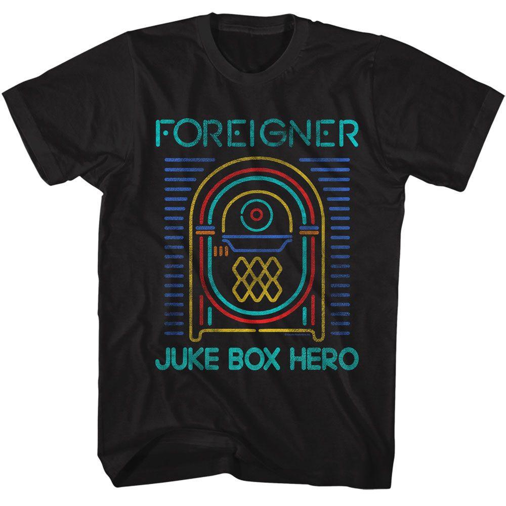 Men s Foreigner Foreigner Juke Box Hero T-shirt XX-Large Black L