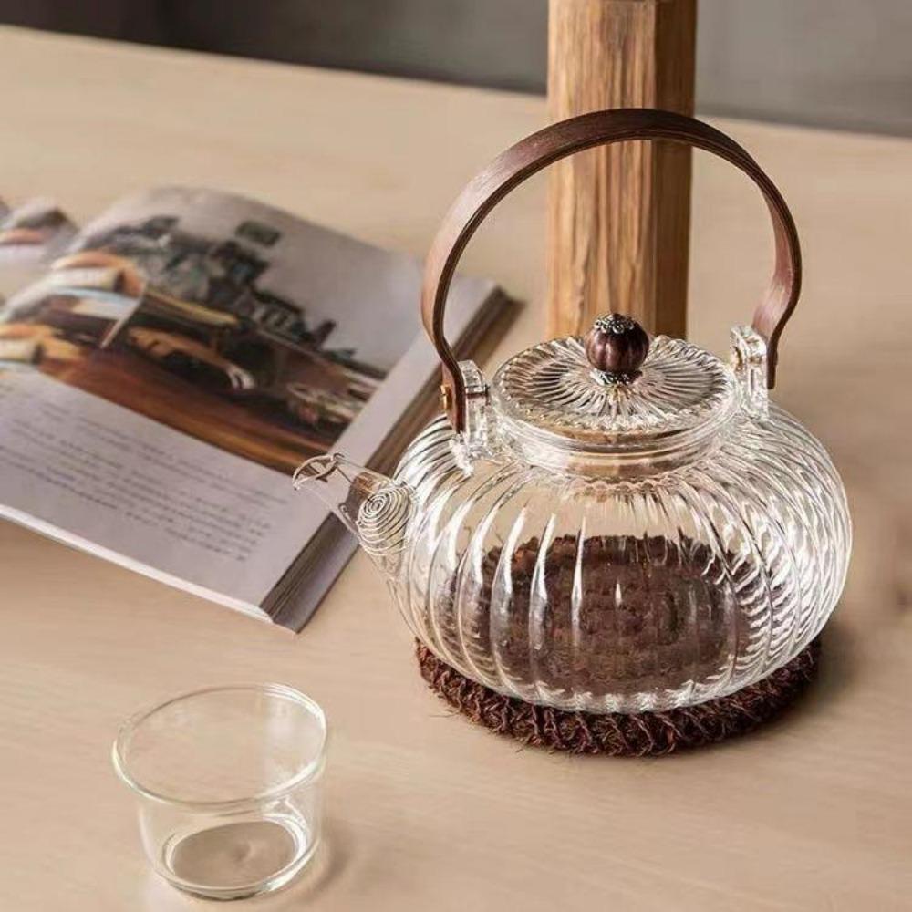 Glass Handle Teapot, Electric Ceramic Stove, Heating and Boiling Teapot Set Heat Resistant Household Health Kettle