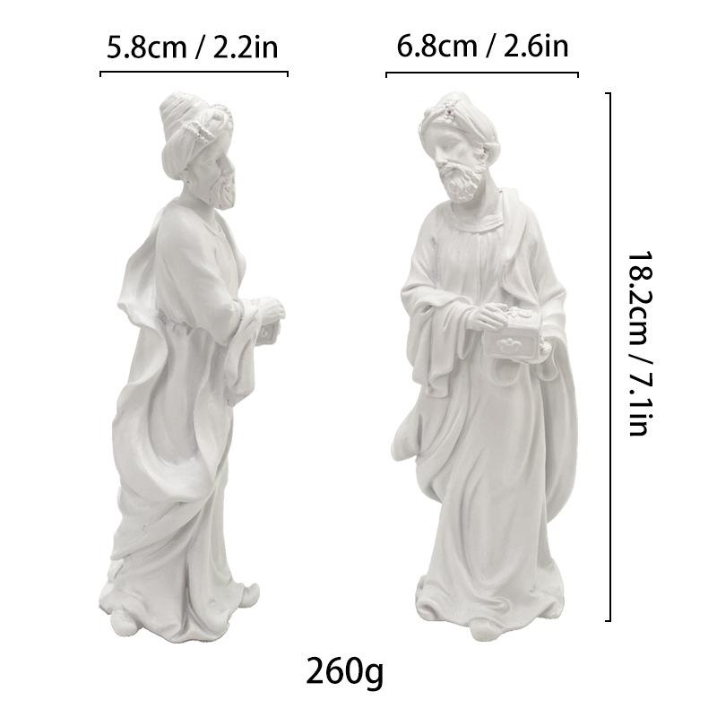 Simulated Human Figure Sculpture Christ Catholicism Shepherd Angel Resin Handicrafts Jesus Home Decoration Ornaments
