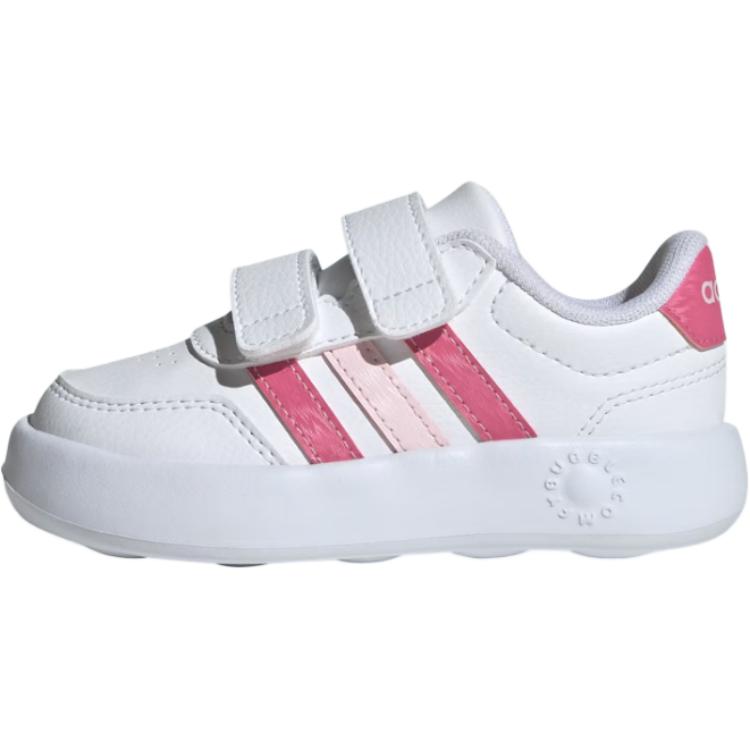 

New Adidas BREAKNET 3.0 Abrasion Resistant Toddler Shoes White/Blended Pink/Clear Pink Infant And Toddler JS3676 27