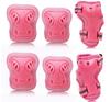 Set di protezioni YRINA con ginocchiere e gomitiere per ciclismo e skateboard, Set per bambini piccoli, 6 pezzi (A te (Età 3-8), Rosa)