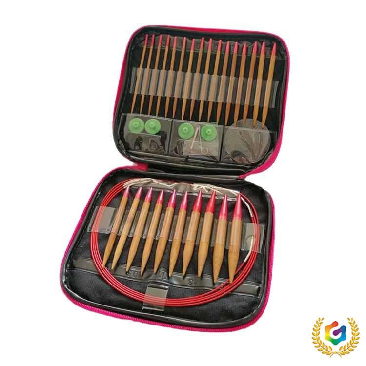 Detachable Circular Bamboo Knitting Needle Set - DIY Crochet Tools