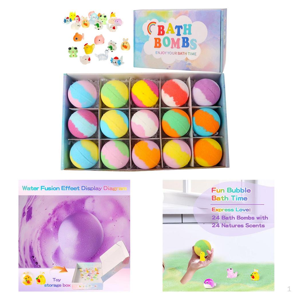 15Pcs Bath Balls for Kids with Surprise Inside Fun Accessory