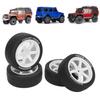 4Pcs 1Celsius10 RC Tires Plastic Rubber Smoothly   Strong Cushioning RC Wheels Replacement for    01  02