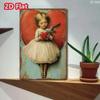2d Bar tin paintingCUPIDART Angel Valentines Day Decorative Sign  PreDrilled Wall Hanging Metal Tin Art
