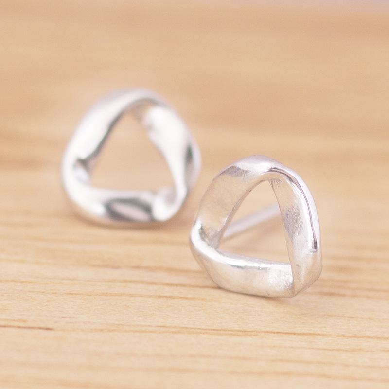 Modne koreańskie kolczyki sztyfty ze srebra s925: Prosty geometryczny design dla kobiet - 25 najlepiej sprzedających się stylów