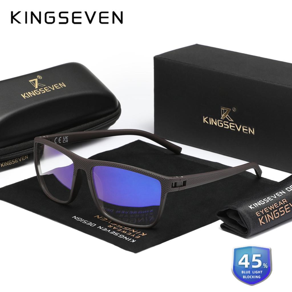 Kingseven Brand Fashion Anti-Blue Light Glasses Transparent Lens Men/Women Computer Blue Ray Blocking Eyewear Optical Eyeglasses