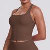 Solid Color I-shaped Brushed Beautiful Back Vest Women's Tight-fitting Quick-drying Sports Running Fitness Top Yoga Clothes