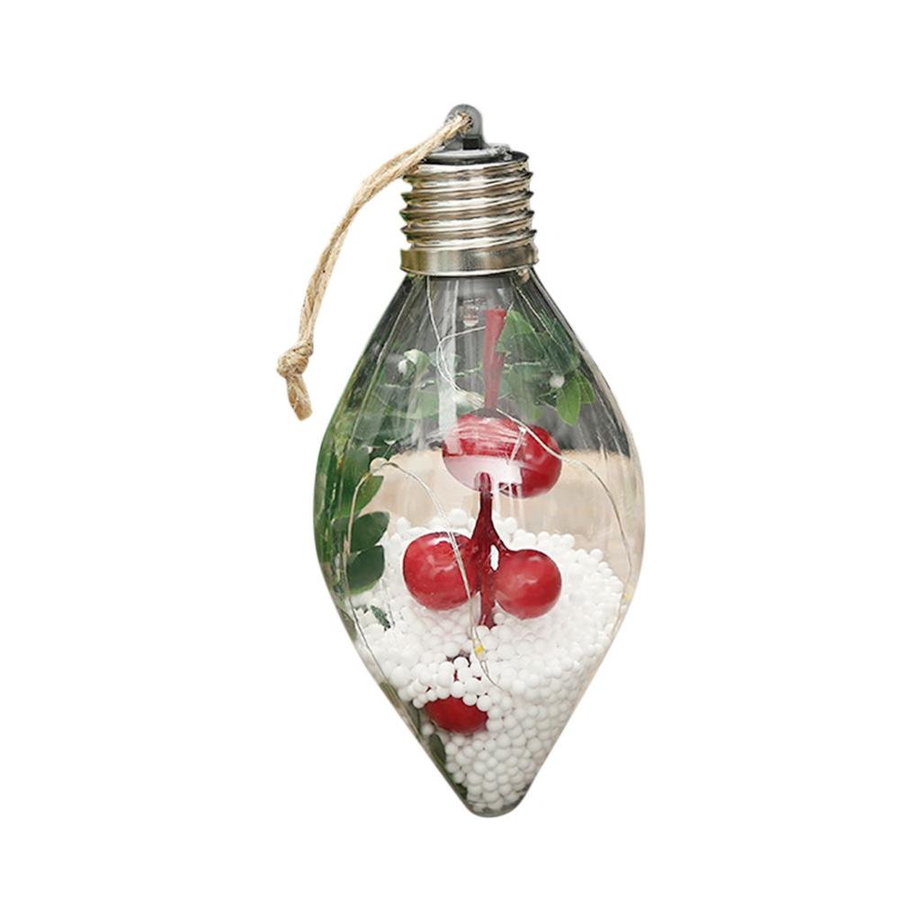 Crăciun Creativ Nou LED Transparent Minge de Crăciun Pom de Crăciun Agățat Minge cu două vârfuri emițătoare de lumină
