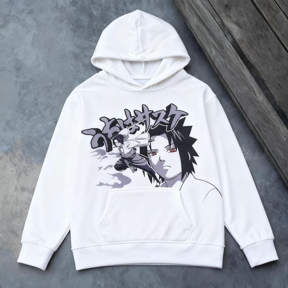 

Толстовка с длинным рукавом MINISO Учиха Саске Базовая Аниме Наруто Саске Мужская и женская Осенне-зимняя Свободного кроя Большого размера Топ Новый стиль XL