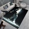 Tappeto Artistico 3D Moda MJ Michael Jackson King of Pop per Camera da Letto Soggiorno Divano Casa Zerbino Decorazione, Tappetino Pavimento Grande Antiscivolo per Bambini