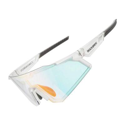 Photochrome Radbrille mit UV 400 UVA- und UVB-Filtern, weiß