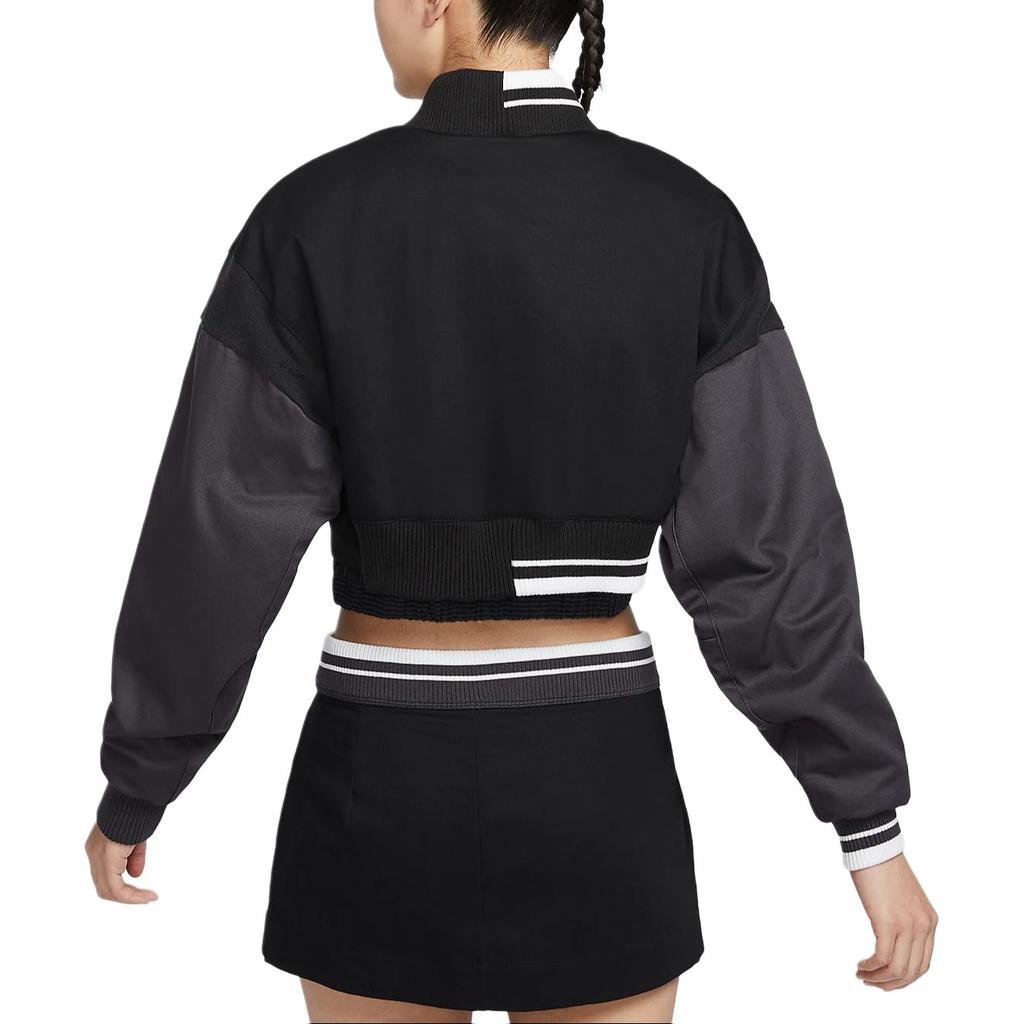 Nike Sportswear Destroyer Short Casual Color Block Long Sleeve Jacket Women Jackets Black Coal-Black FN2315-010