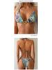 European & American Women's Printed Bikini Split Swimsuit - Sexy Hot Spring Style