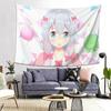 VIKAMA Japanische Anime Süße Mädchen Wandteppich Schlafzimmer Kopfteil Dekor Hintergrund Schlafsaal Renovierung Wandtuch Wandbehang Stoffkunst