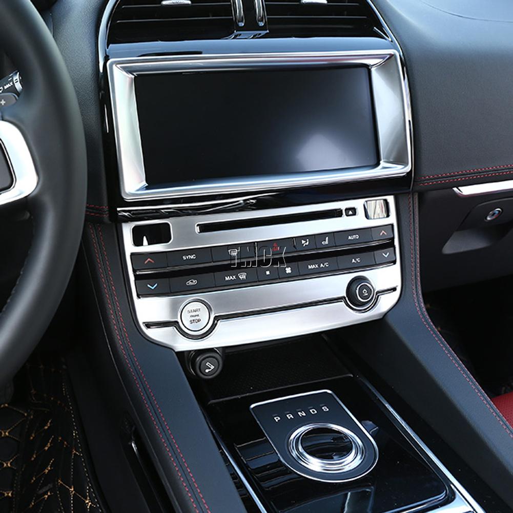 For Jaguar F-Pace f pace X761 XE/XEL X760 XF/XFL X260 Car Accessories Central Control Air Conditioning CD Mode Cover Trim Panel SS3