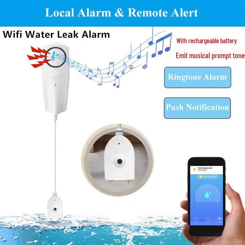 Tuya Smart Home WiFi Water Leak Detector & Alarm Sensor APP.