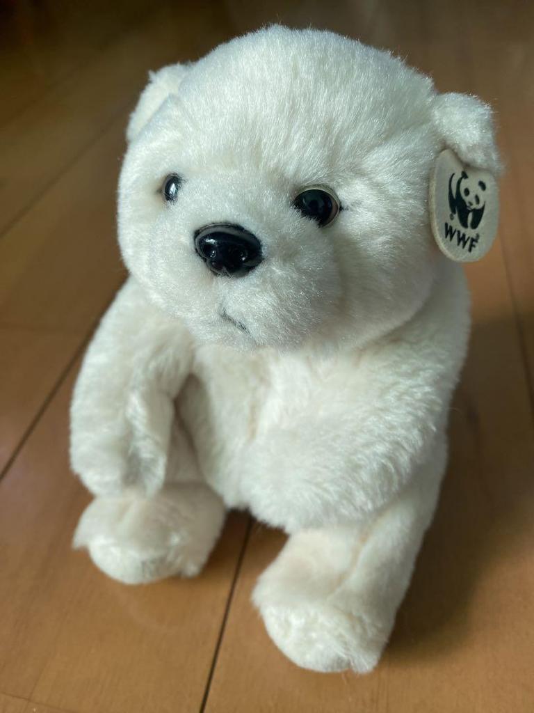 [USED] WWF Polar Bear Baby Polar Bear Bear Stuffed Animal Teddy Bear