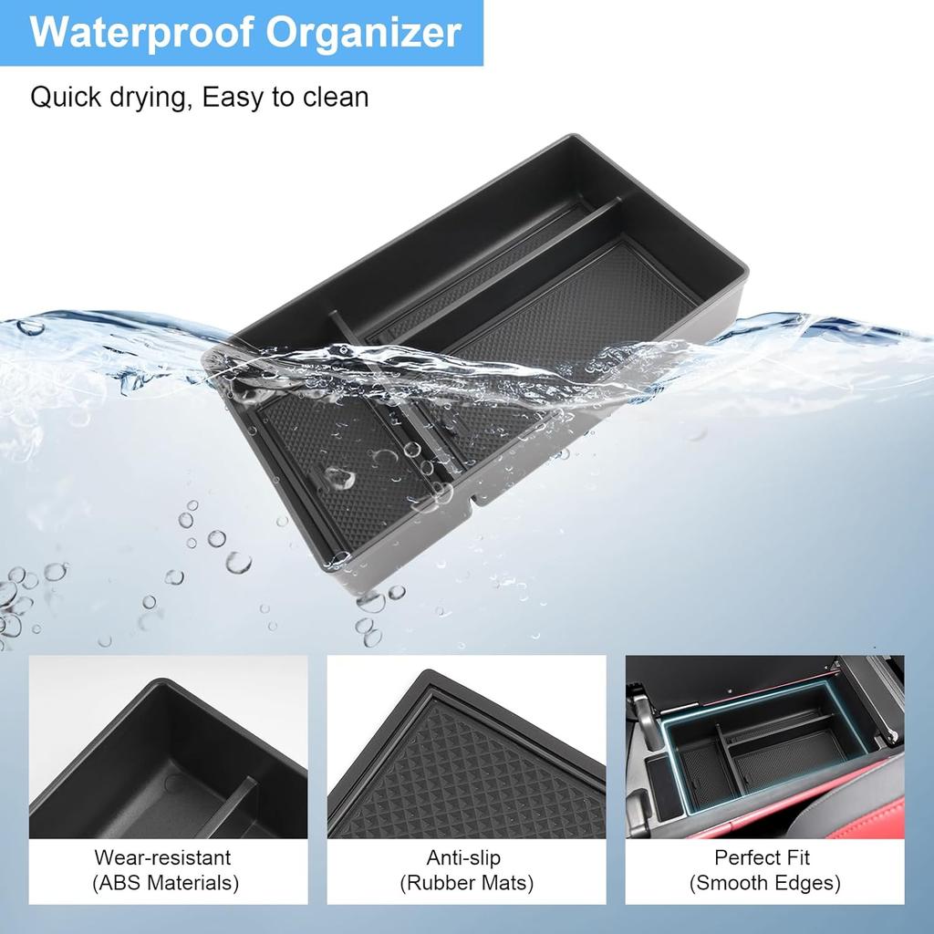 2022 2023 2024 2025 2026 NX 250/350/350h/450h+ Mittelkonsolen-Organizer für Lexus NX, Langlebiger ABS-Kunststoff & Rutschfeste Gummi-Konsolen-Armlehnen-Schale