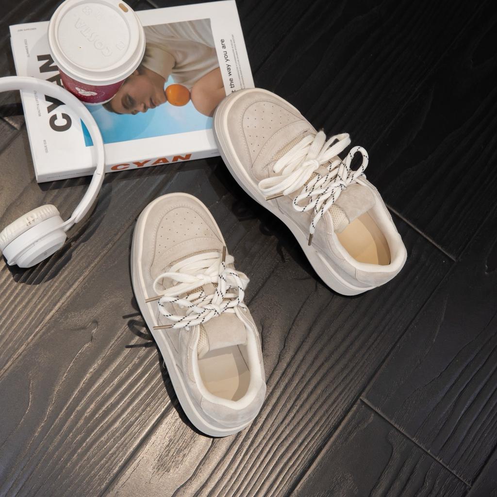 Retro Yellow Board Shoes Women's Trendy New Thick-soled Versatile Casual Sports Shoes