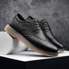 2024 Spring New Leather Casual Shoes for Men British Style Lace-up Oxford Shoes Men Classic Thick Soled Business Dress Men Shoes
