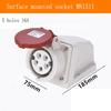 1pcs Industry Plug And Socket Connectors Surface And Concealed Installation 3 4 5 Hole Core 16 A 32A Waterproof Two Three-Phase
