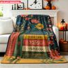 Flannel Blanket 1pc Books And Flowers Illustration Soft Air Conditioning Blankets Office Sofa Blankets Nap Blankets Camping Blanke
