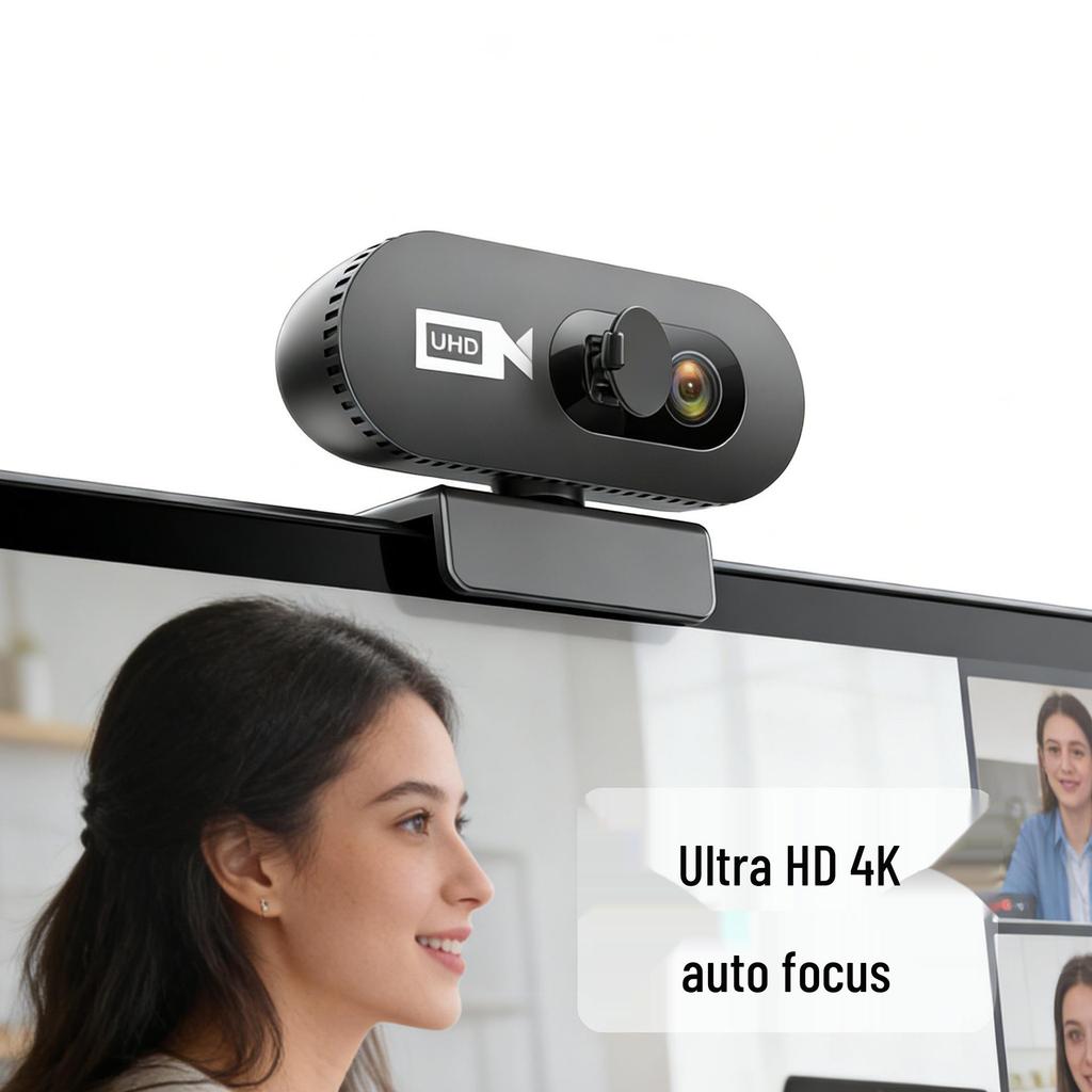 UHD 4K Autofocus USB Camera with Built-in Mic and Privacy Cover