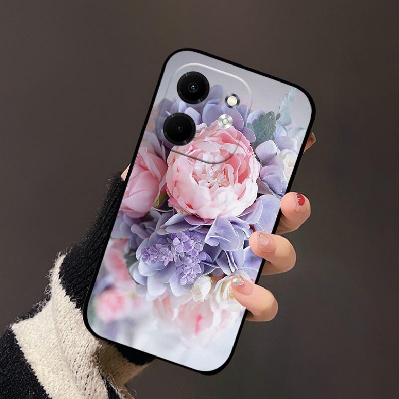 For Infinix Smart 9 Phone Case For Infinix Hot 50i Black Silicone Soft Phone Back Cover For Infinix Smart 9 Hot 50i Fundas Coque