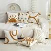 BUYNOW 1PC Tufted Lines Geometric Foliage Sun Hugging Pillowcase Bohemian Living Room Sofa Cushion Cover Home Bedroom Decor