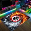 Eintracht Frankfurt Fußball Design Kristall Samt Teppich Gemütlich Non?Rutschfester Teppich mit Aufdruck für Schlafzimmer Wohnzimmer Eingang