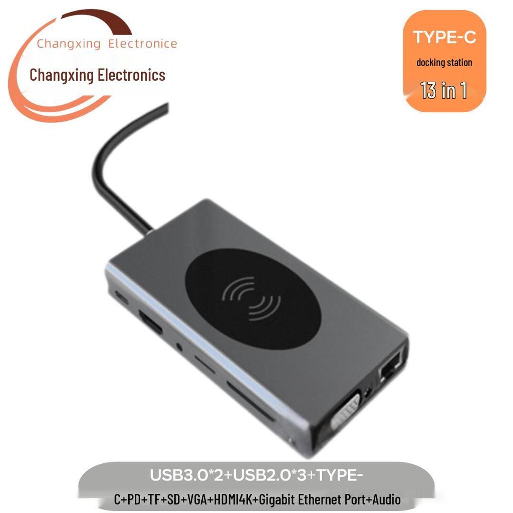 8-in-1 Type-C Hub: Multifunctional Card Reader & USB Network Expansion Dock