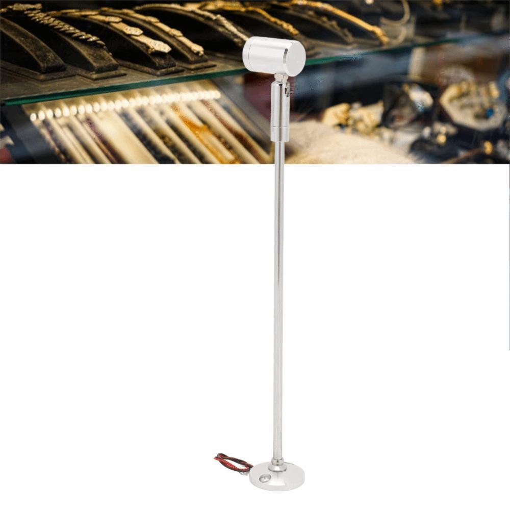 2 Pack 1W LED Accent Light Adjustable Angle Standing Up Spotlight Jewelry Showcase