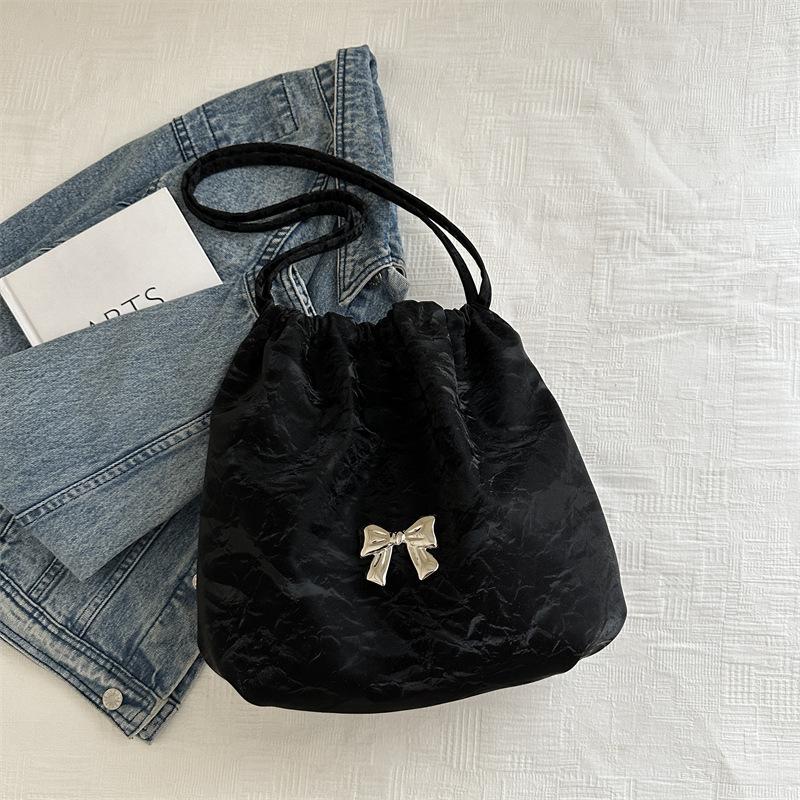 

Рюкзак высокой ценности, модная большая вместительная сумка для студентов с бантом, универсальная сумка-тоут чёрный