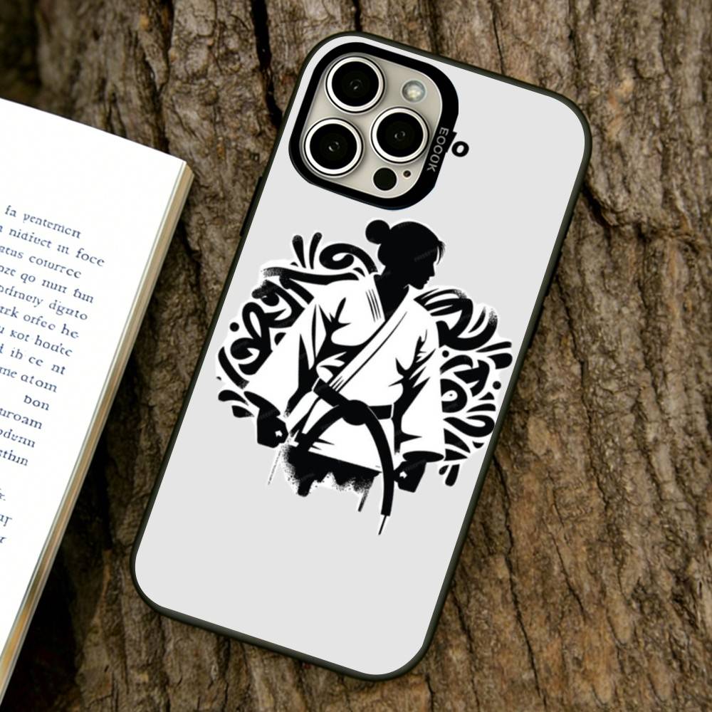 

Jujitsu Judo Phone Case For iPhone 17,16,15,14,13,12,11 Plus,Pro Max,XS,Colored Silver Plated Inside Cover iPhone16e